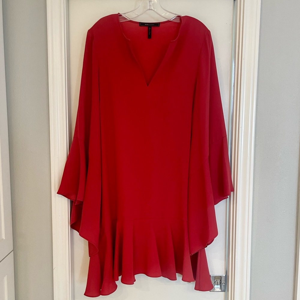BCBG MaxAzria Flouncy Ruffled Dress